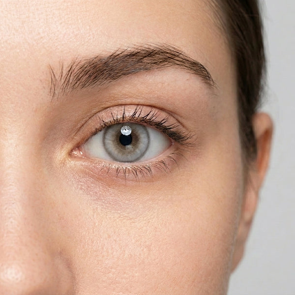Orama Lunar Bloom colored contact lens shown on a single eye